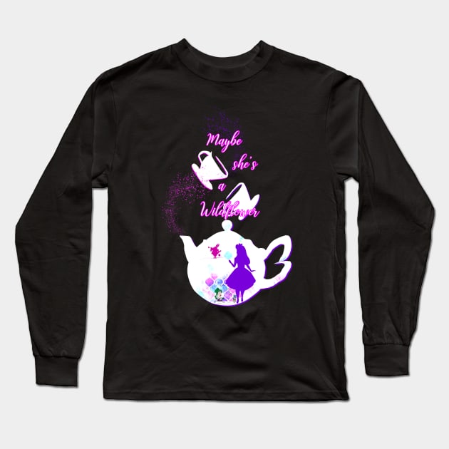 Wonderland Tea Party Long Sleeve T-Shirt by digitaldoodlers